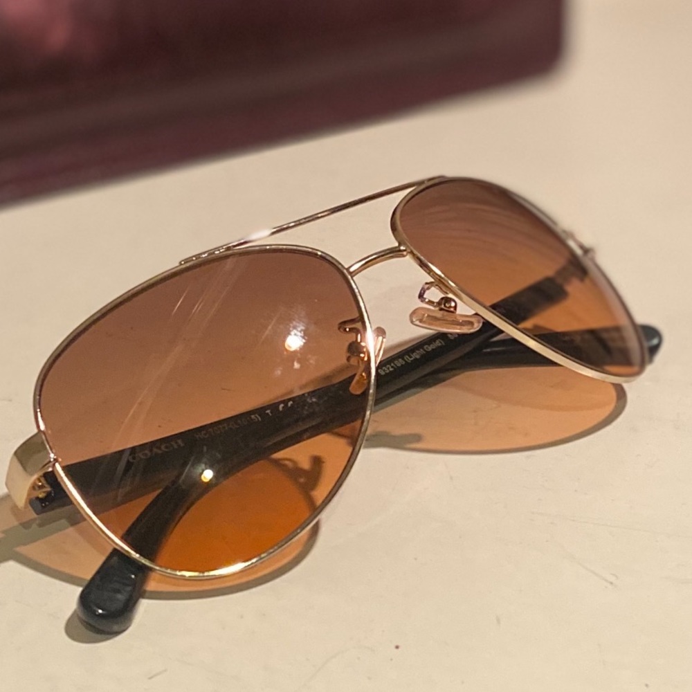 Designer sunglasses. Aviator style